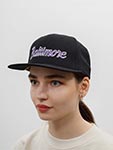 Бейсболка HOOD арт. 100-MWL005-MD007-BK Baltimore (черный / фиолетовый)